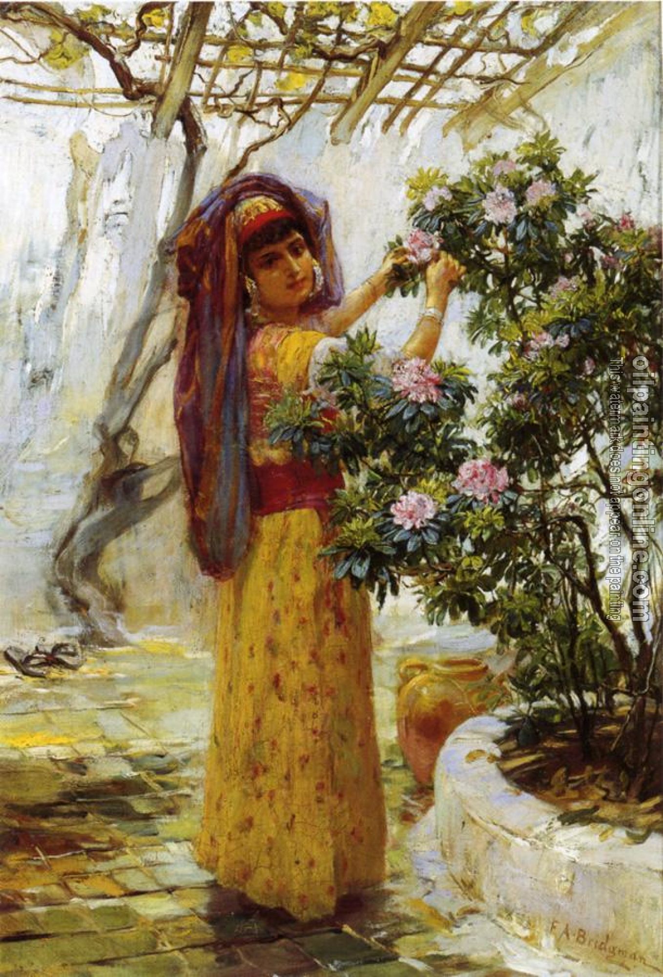 Frederick Arthur Bridgman - In the Courtyard